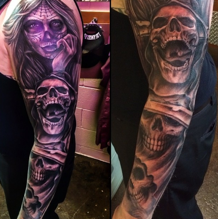 Tattoos - Skull Sleeve - 100281